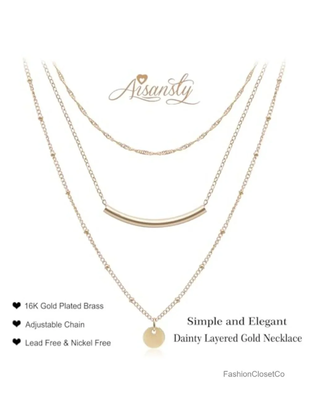 Layered Gold Plated Choker Necklace Set Dainty Coin Star Pearl Pendant